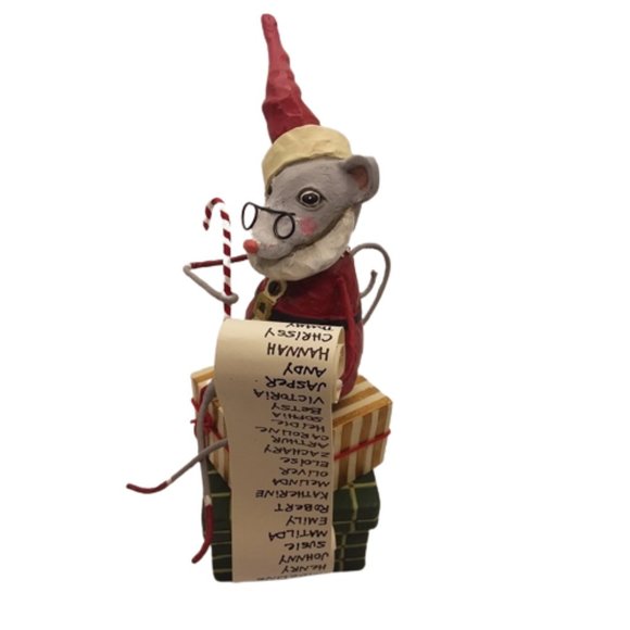 Lori Mitchell Christmas Santa Mouse Figurine - Picture 3 of 4